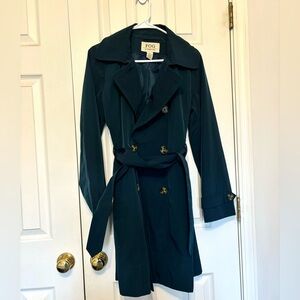 London Fog Teal Trench Coat Size Small
